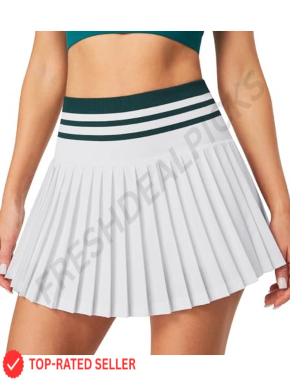 Pleated Tennis Skort with Pockets High Waisted Athletic Skirt